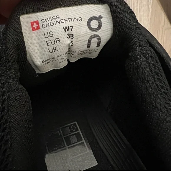 On Cloudswift Women’s Road Running Shoes Size 7 Black And White Lace Up - Picture 7 of 7